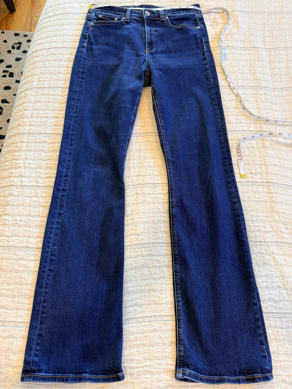 rag & bone Nina High Rise Bootcut Blue Jeans - Picture 3 of 12